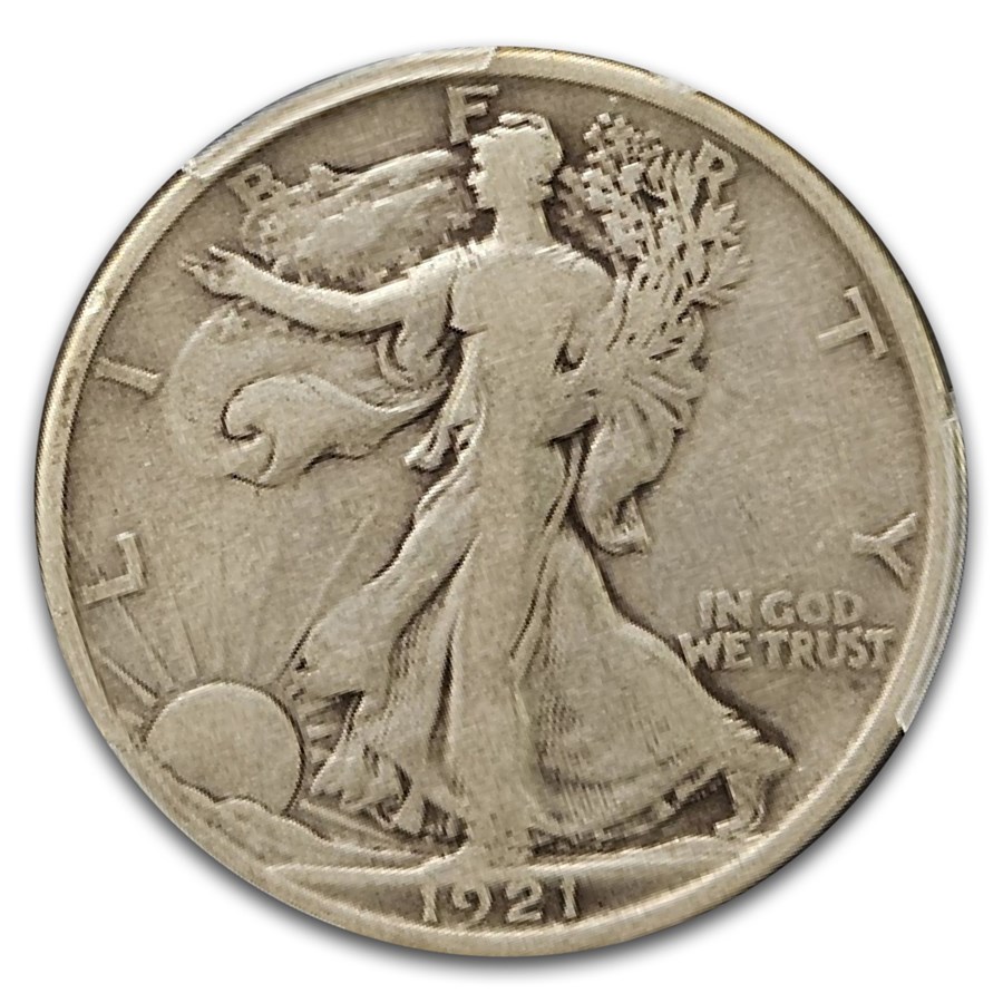1921-D Walking Liberty Half Dollar Fine-12 PCGS CAC
