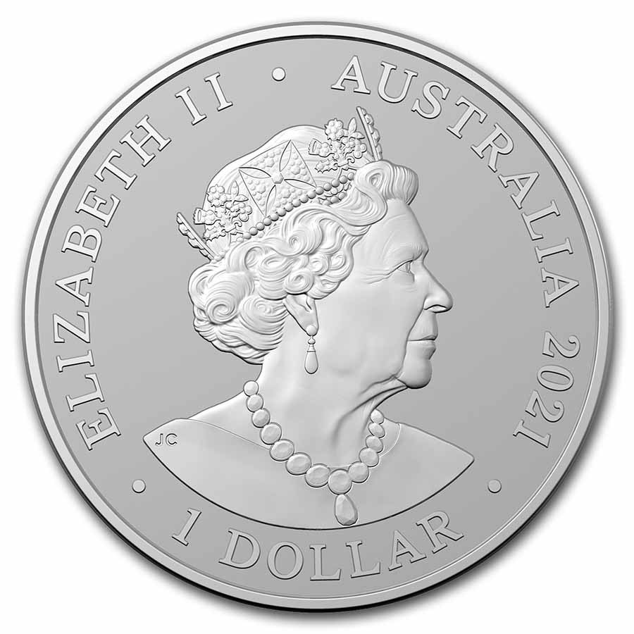 2021 Australia 1 Oz Silver $1 Australian Zoo: Cheetah BU