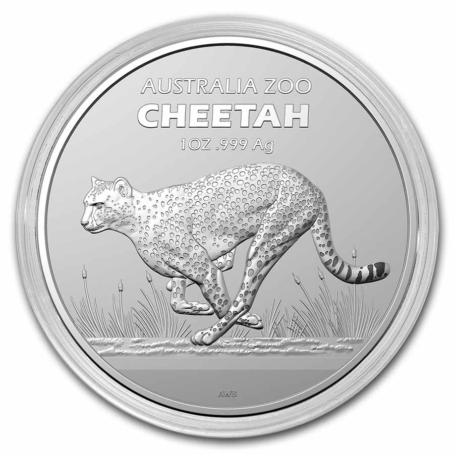 2021 Australia 1 Oz Silver $1 Australian Zoo: Cheetah BU