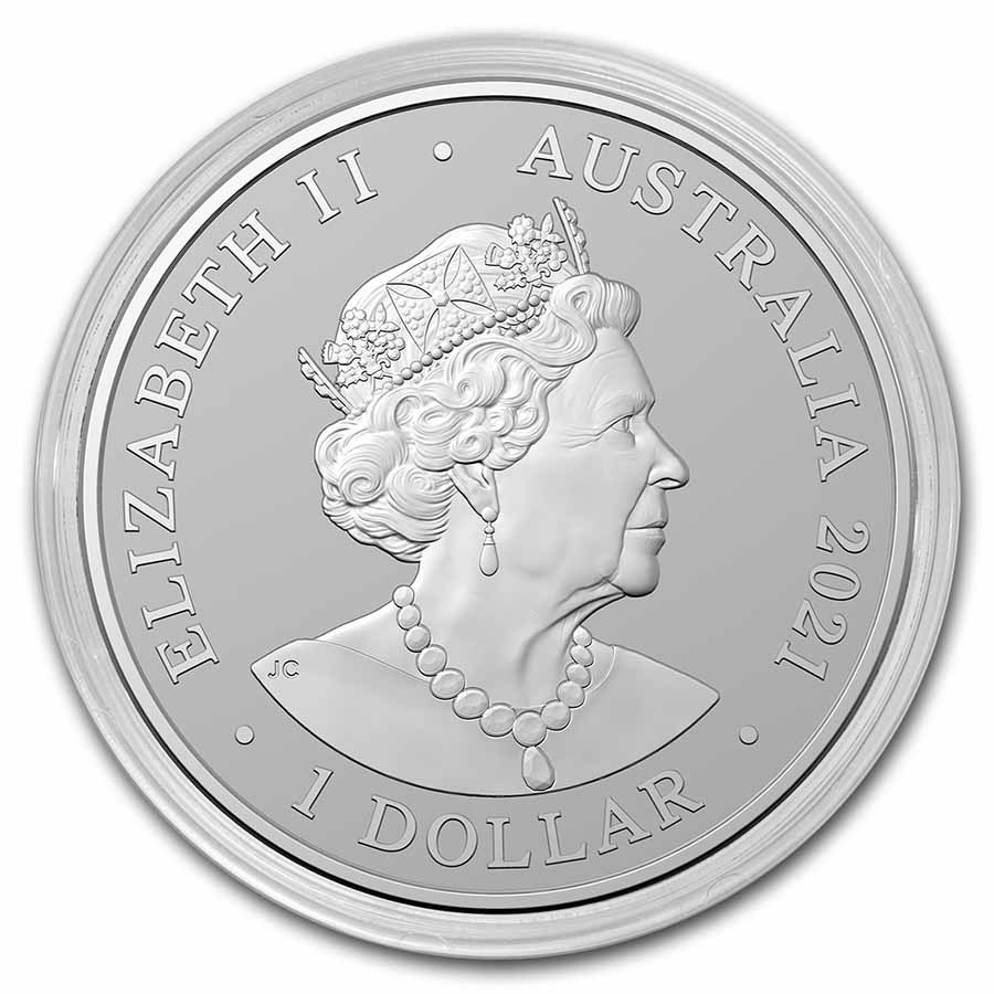 2021 Australia 1 Oz Silver $1 Australian Zoo: Cheetah BU