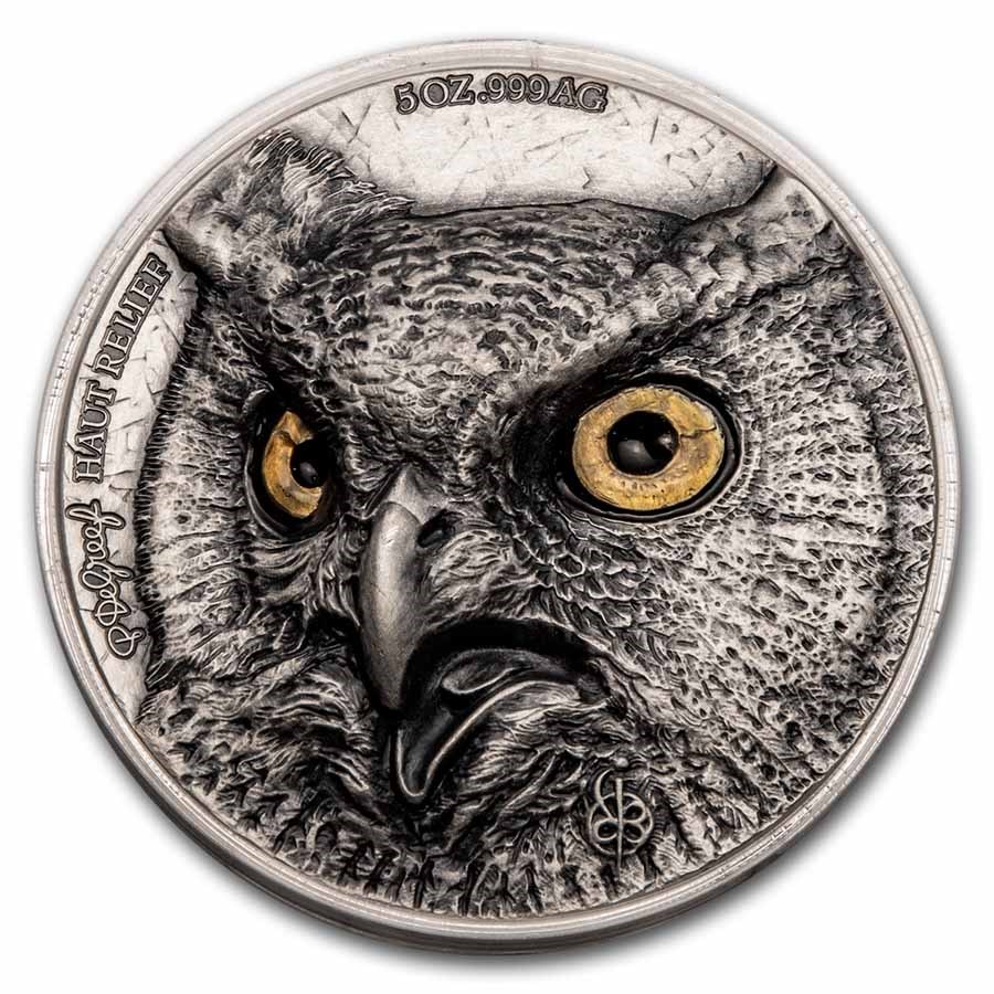 2021 Ivory Coast 10 oz Silver Edition Signature Owl 2-Coin Set