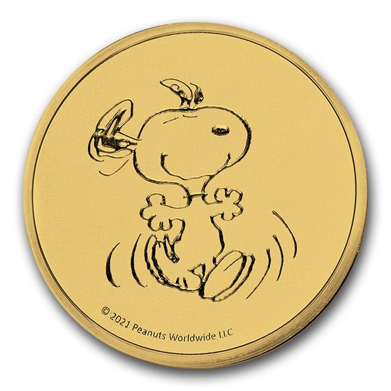 Peanuts® Snoopy 1 oz Gold Round in TEP