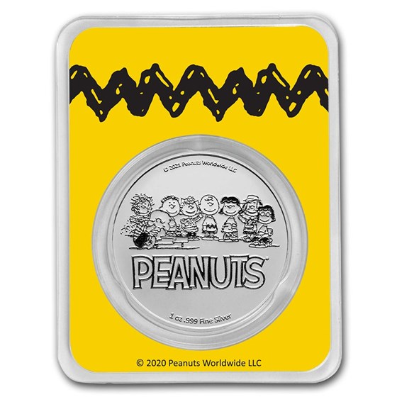 Peanuts® Patriotic Snoopy &amp; Woodstock 1 oz Colorized Silver