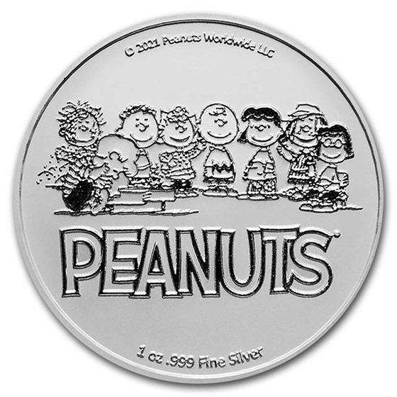 Peanuts® Patriotic Snoopy &amp; Woodstock 1 oz Colorized Silver