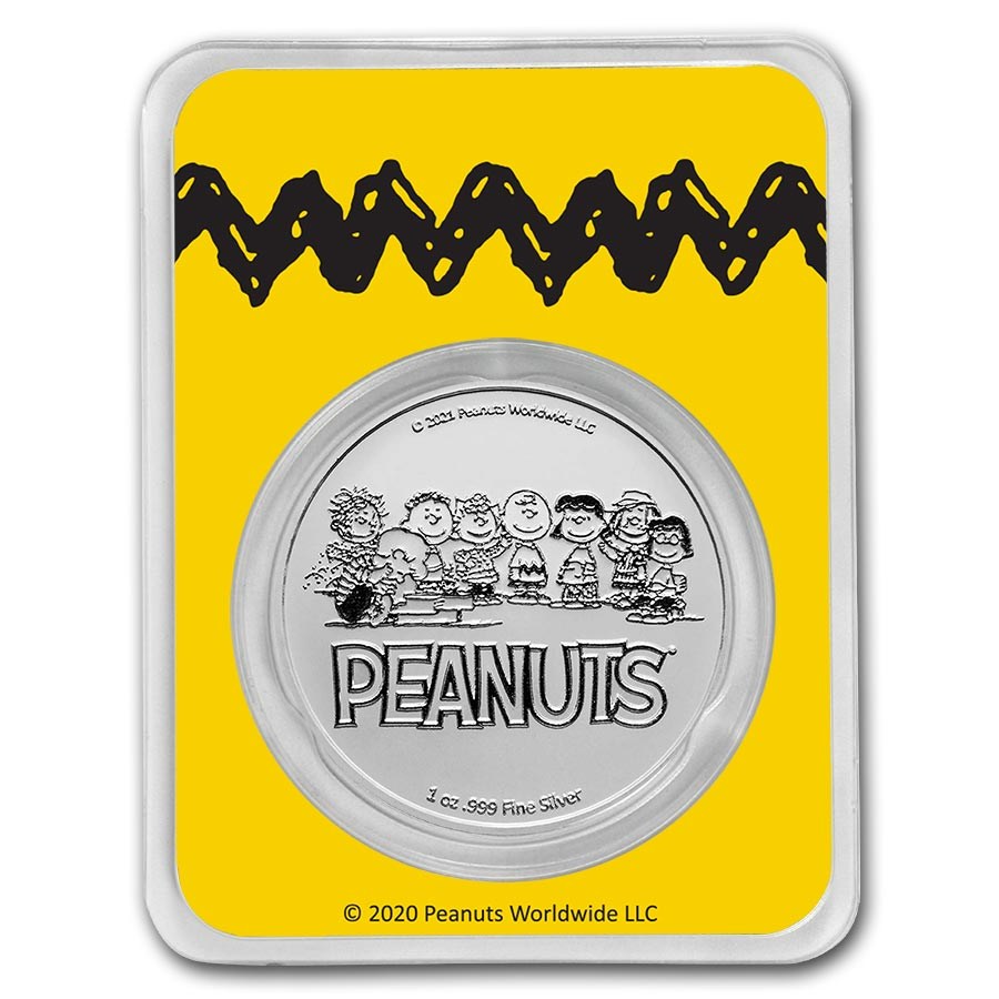 Peanuts® Peppermint Patty 1 oz Colorized Silver Round