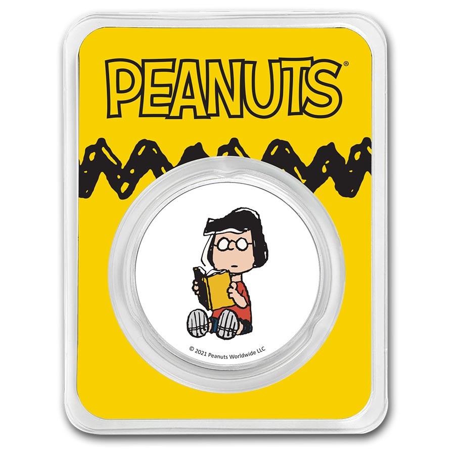 Peanuts® Marcie 1 oz Colorized Silver Round