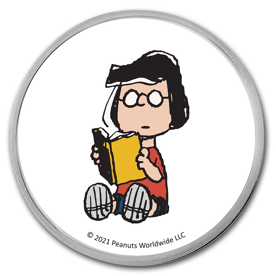 Peanuts® Marcie 1 oz Colorized Silver Round