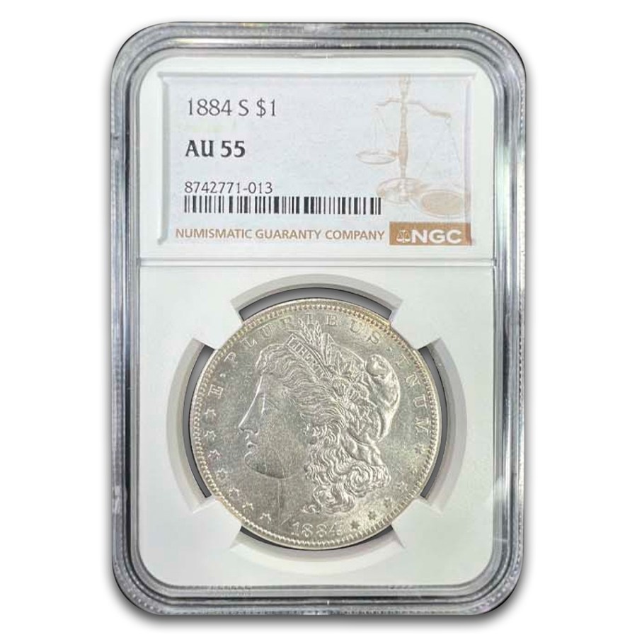 1884-S Morgan Dollar AU-55 NGC