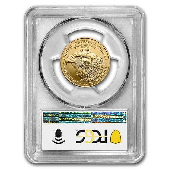 2021 1/2 oz American Gold Eagle (Type 2) MS-70 PCGS (FDI)
