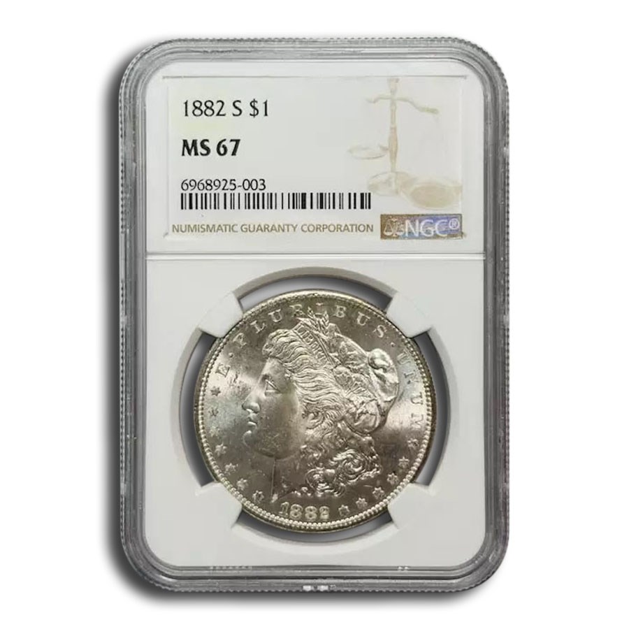 1882-S Morgan Dollar MS-67 NGC