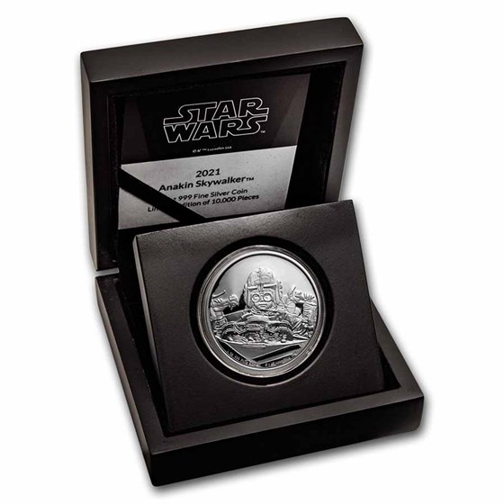 2021 Niue 1 oz Silver Star Wars Anakin Skywalker (Box &amp; COA)