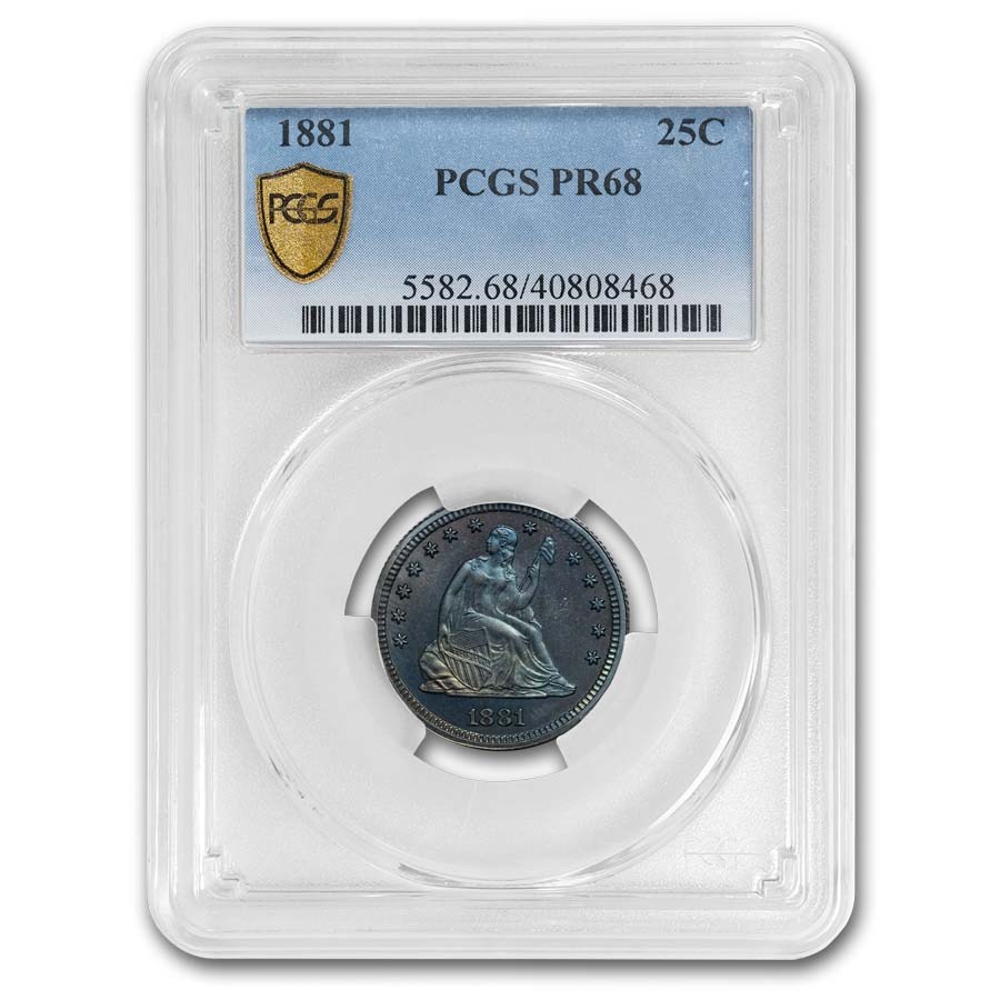 1881 Liberty Seated Quarter PR-68 PCGS