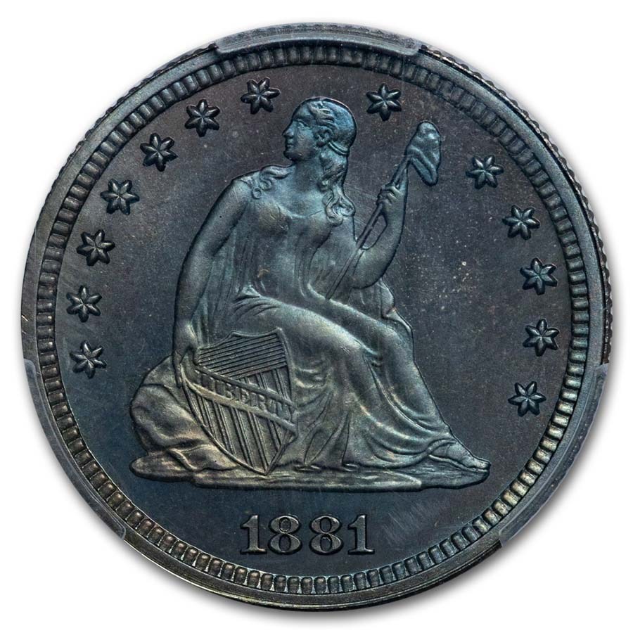 1881 Liberty Seated Quarter PR-68 PCGS