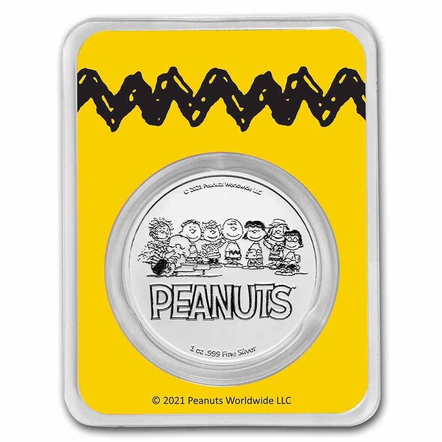 Peanuts® Sunset Surfing Snoopy 1 oz Colorized Silver