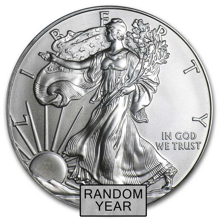 1 oz American Silver Eagle Coin BU (Random Year) 1 oz American Silver Eagle Coin BU (Random Year)