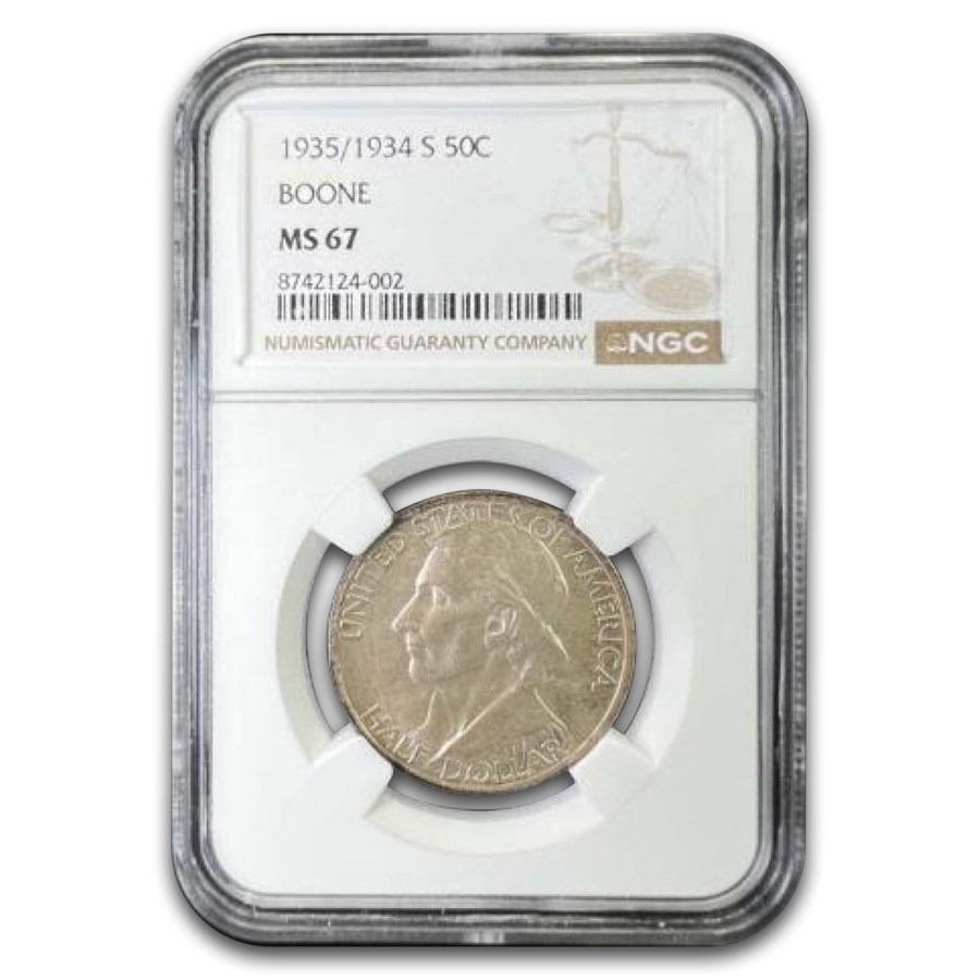 1935/1934-S Daniel Boone Bicentennial Half Dollar MS-67 NGC