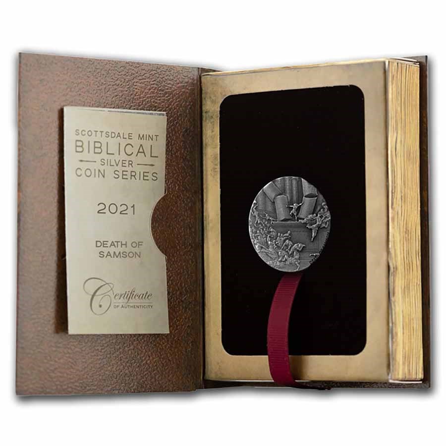 2021 2 oz Silver Coin - Biblical Series (Death of Samson)