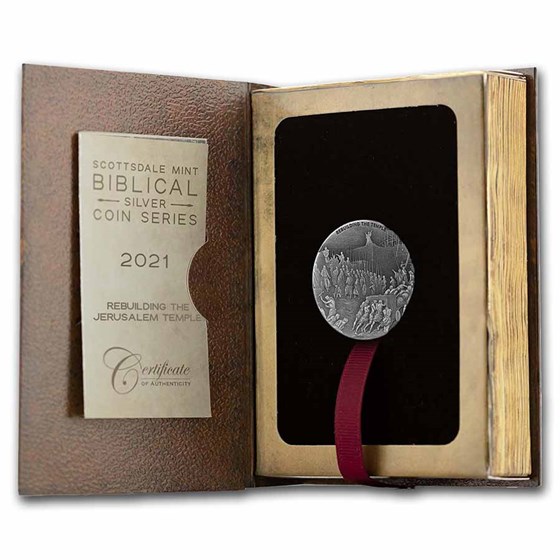 2021 2 oz Silver Coin - Biblical Series (Rebuilding the Temple)