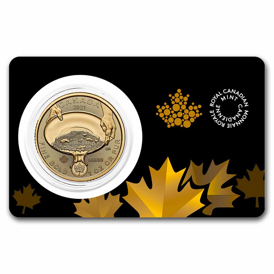 2021 Canada 1 oz Gold Klondike Gold Rush .99999 BU (Assay Card)