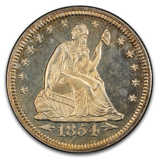 1854 Liberty Seated Quarter PR-65 PCGS (Arrows)