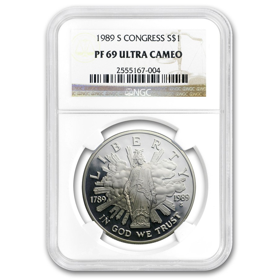 1989-S Congress Bicentennial $1 Silver Commem PF-69 NGC