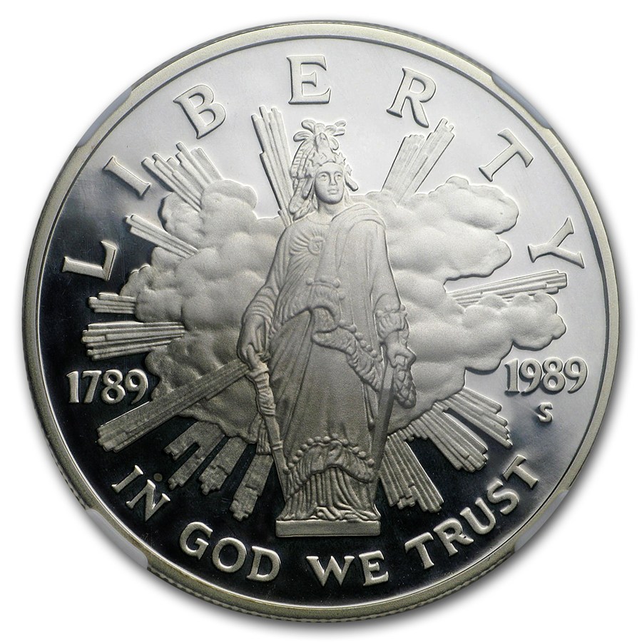 1989-S Congress Bicentennial $1 Silver Commem PF-69 NGC