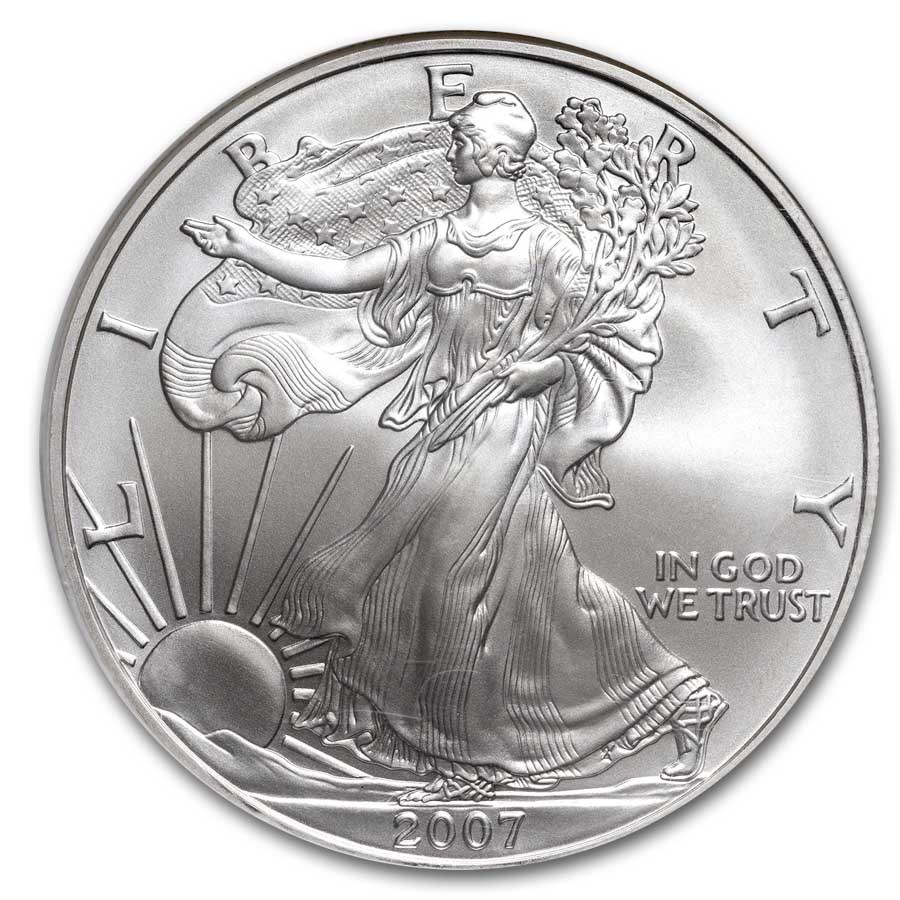 2007 American Silver Eagle MS-69 NGC (Blue Label, Early Release)