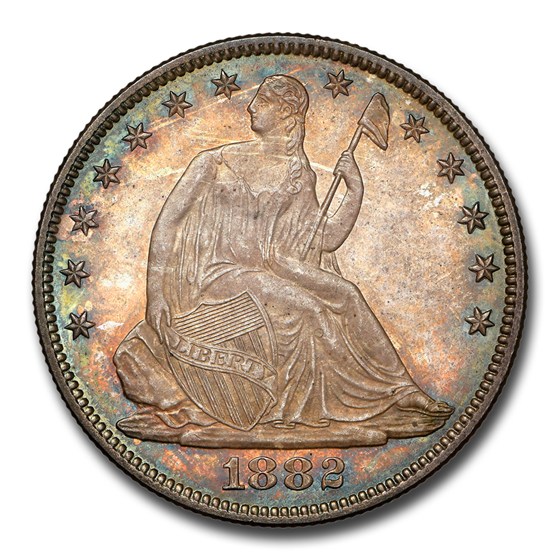 1882 Liberty Seated Half Dollar MS-68 NGC