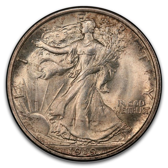 1919 Walking Liberty Half Dollar MS-66 PCGS