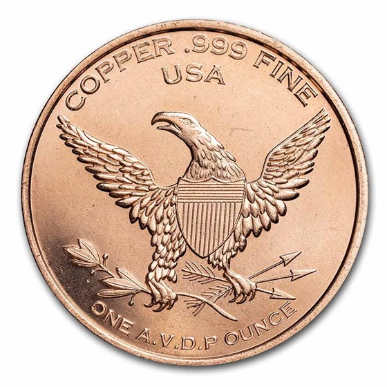 1 oz Copper Round - Megalodon Shark