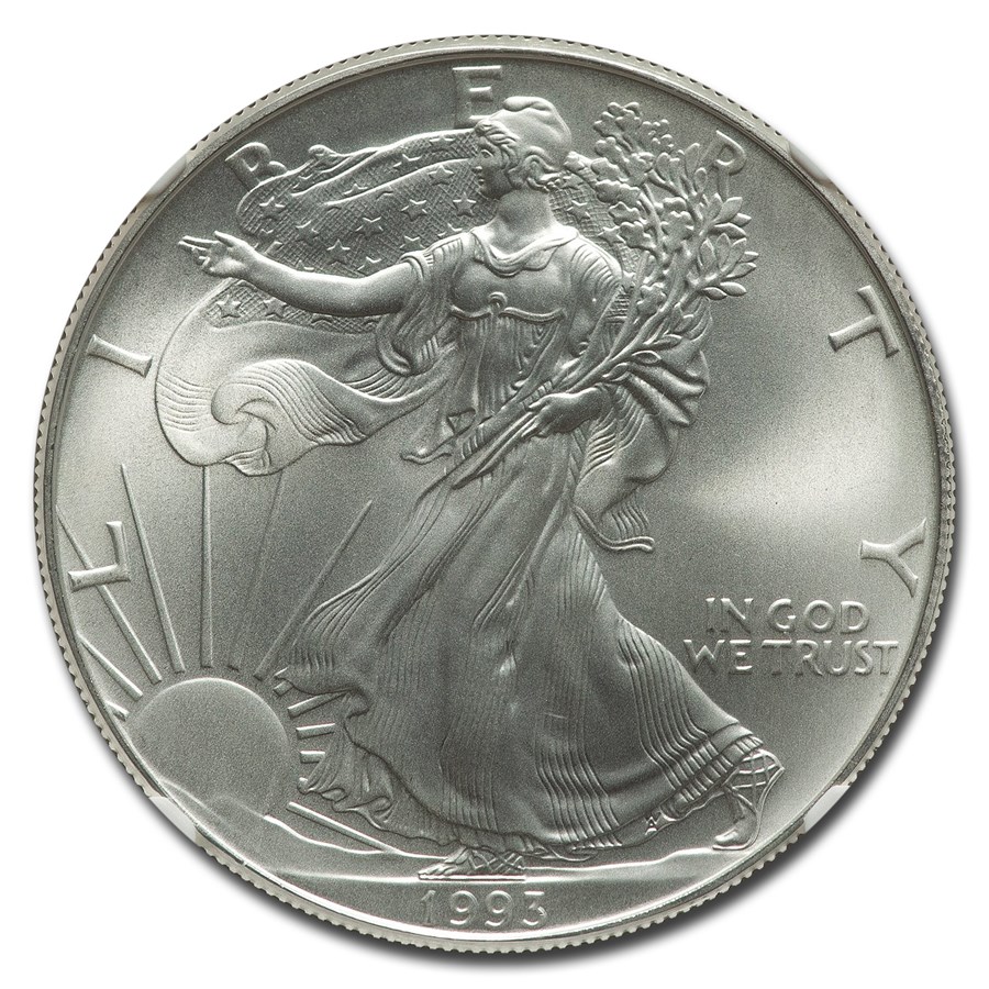 1993 American Silver Eagle MS-70 NGC (Mercanti)