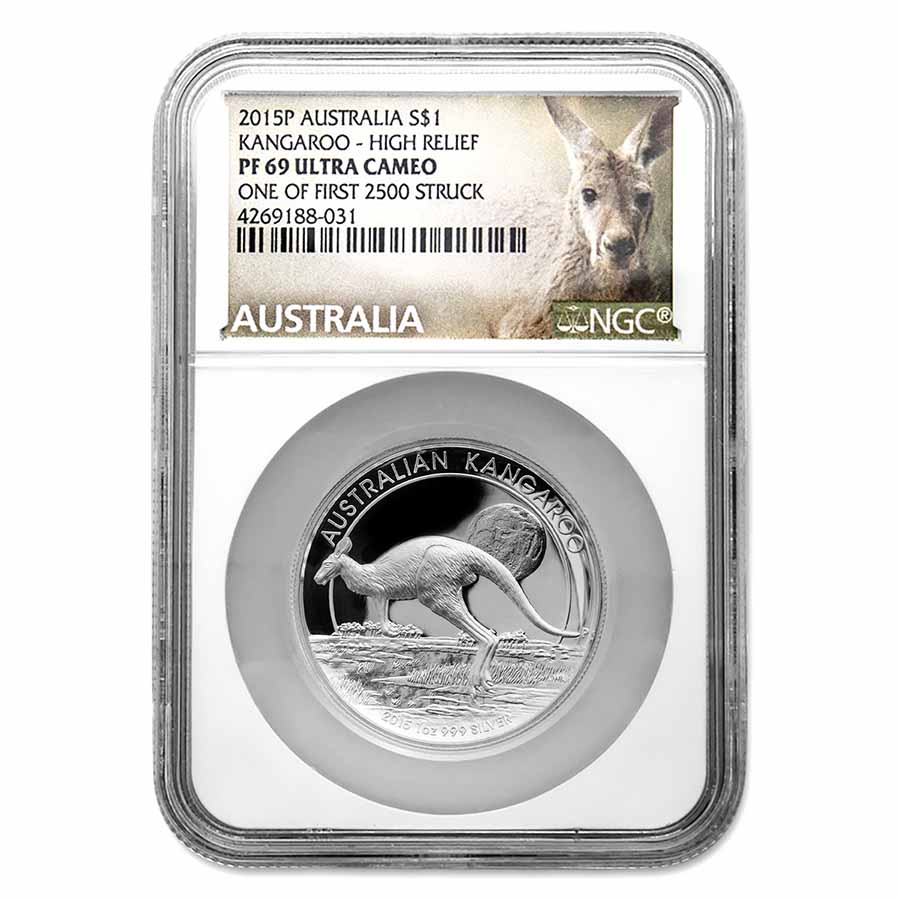 2015-P Australia 1 oz Silver Kangaroo PF-69 NGC