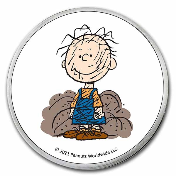 Peanuts® Pig-Pen 1 oz Colorized Silver Round in TEP