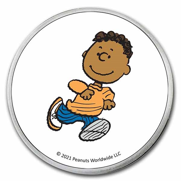 Peanuts® Franklin 1 oz Colorized Silver Round in TEP