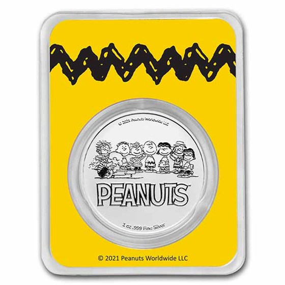 Peanuts® Snoopy &amp; Woodstock Jack-o-Lantern 1 oz Colorized Silver