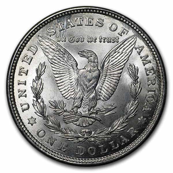 1921 Morgan Dollar BU - w/100th Anniv Art Deco Snowflake Card