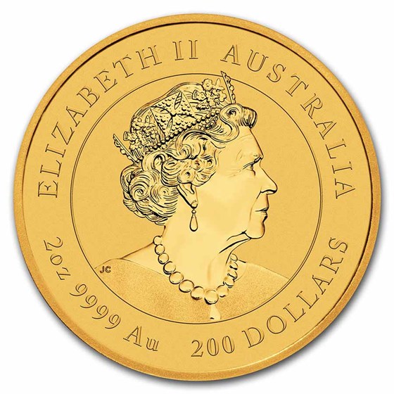 2022 Australia 2 oz Gold Lunar Tiger BU (Series III)