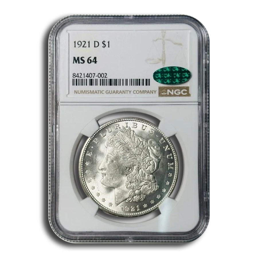 1921-D Morgan Dollar MS-64 NGC CAC
