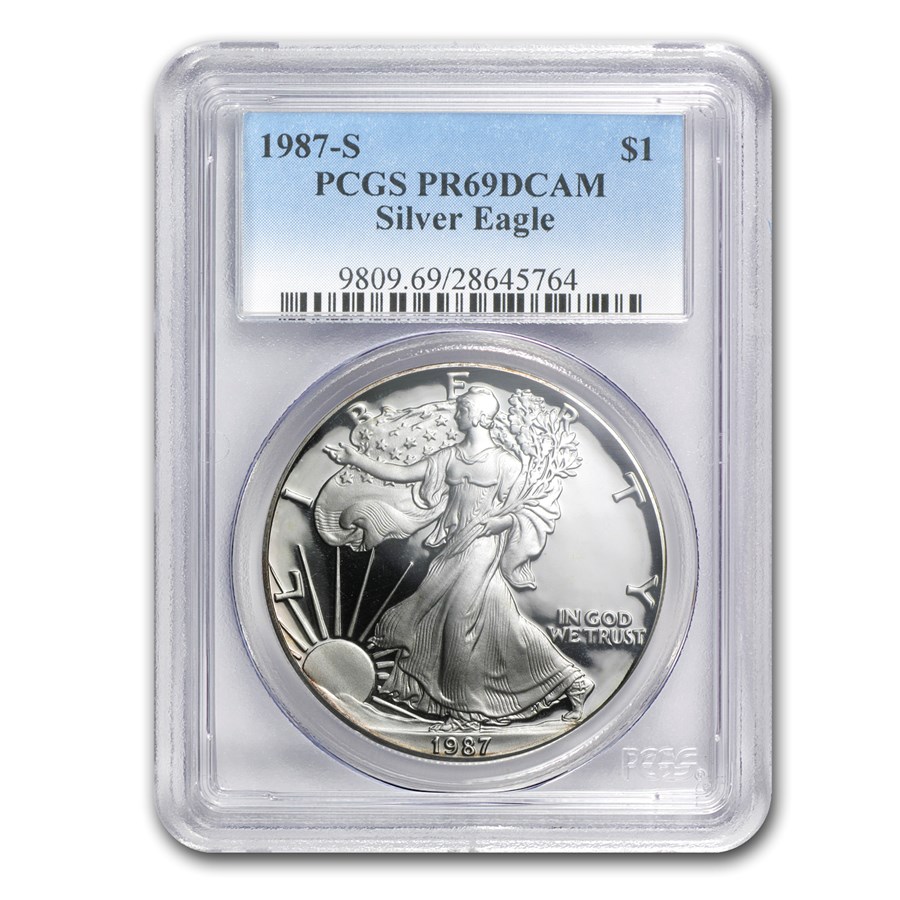 1987-S Proof American Silver Eagle PR-69 PCGS