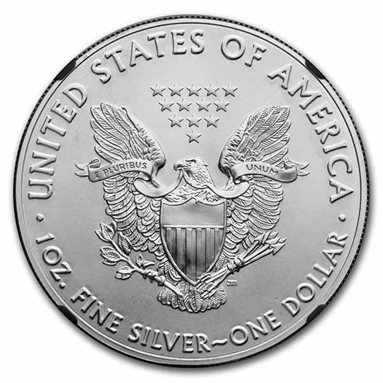 1 oz American Silver Eagle MS-70 NGC (Random Year, ER/FR)