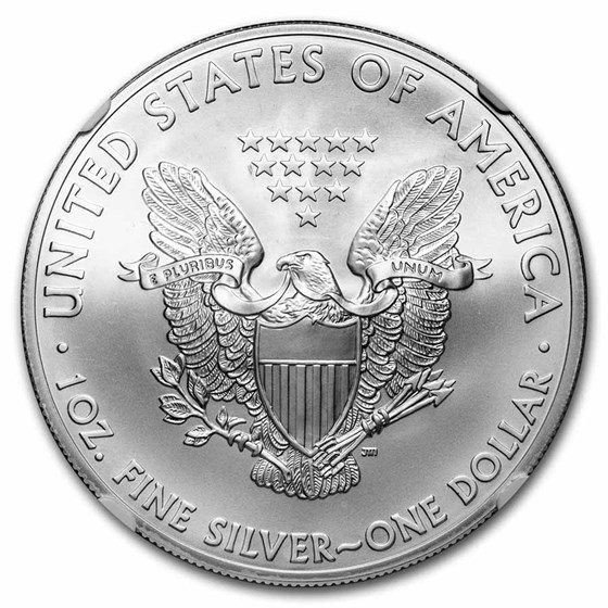 1 oz American Silver Eagle MS-69 NGC (Random Year, ER/FR)