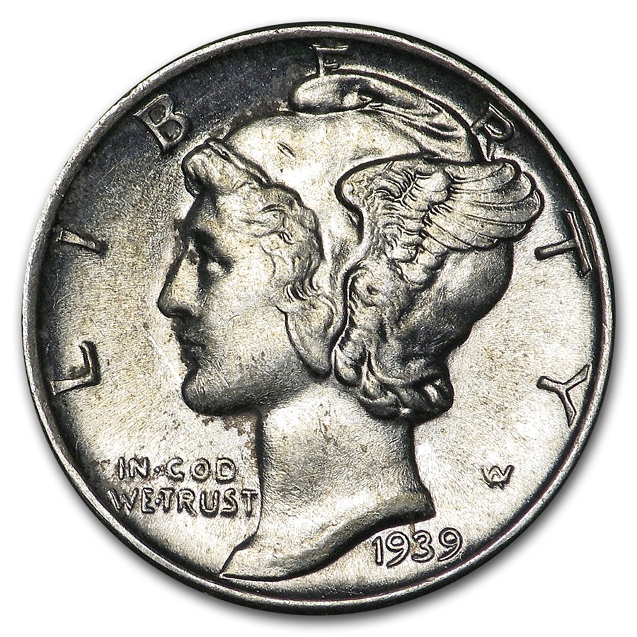1939 Mercury Dime AU 1939 Mercury Dime AU