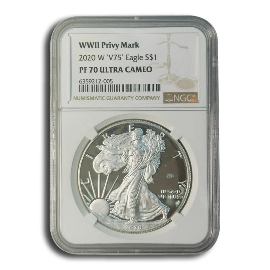 2020-W Proof American Silver Eagle PF-70 NGC (V75 Privy)