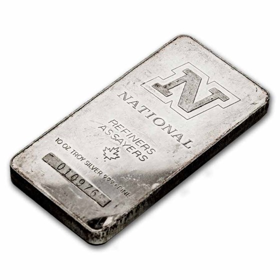 10 oz Silver Bar - National Refiners-Assayers (Canada)