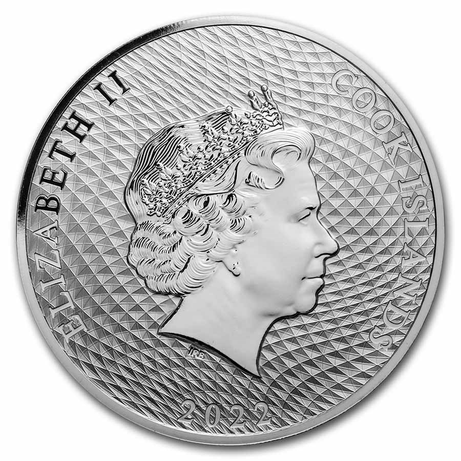 2022 Cook Islands 1 oz Silver Bounty BU