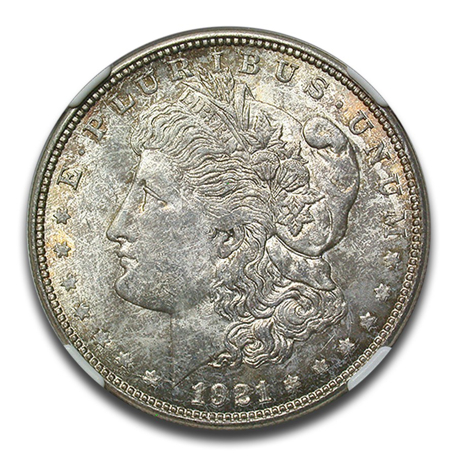 1921-D Morgan Dollar MS-62 NGC (Toning)