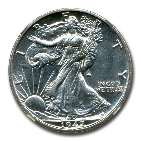 1942-S Walking Liberty Half Dollar MS-64 NGC (PL)