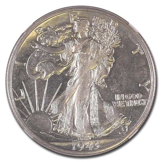 1943-S Walking Liberty Half Dollar MS-64 NGC (PL)