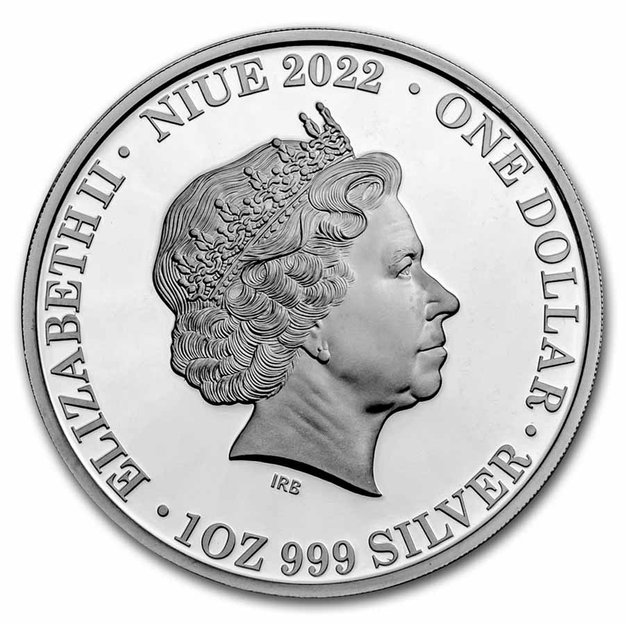 2022 Niue 1 oz Silver Proof Earth Blue Marble