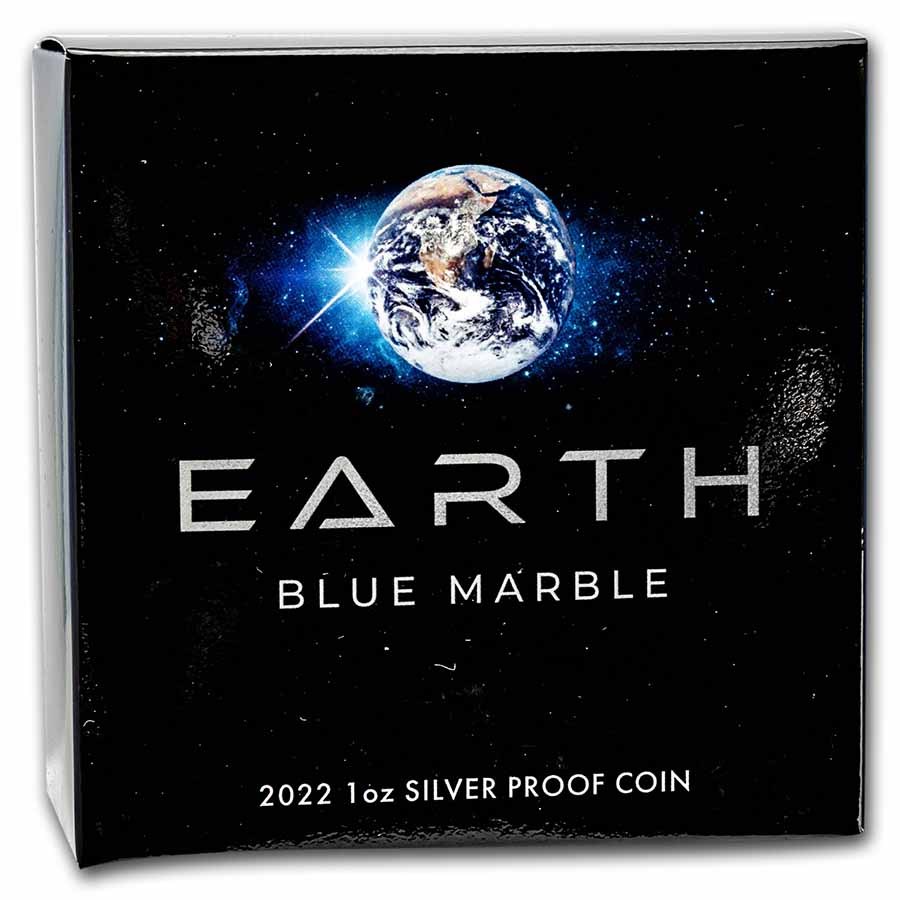 2022 Niue 1 oz Silver Proof Earth Blue Marble